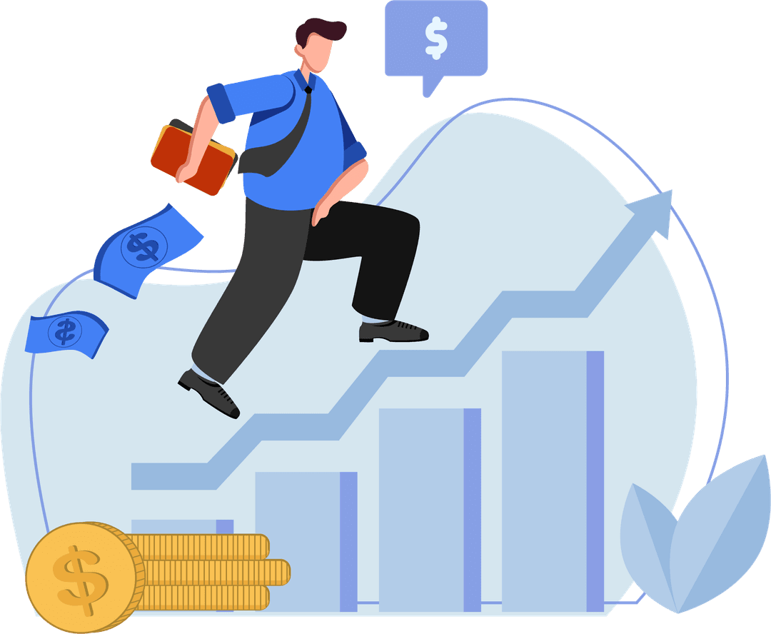 Graphic of increasing sales.